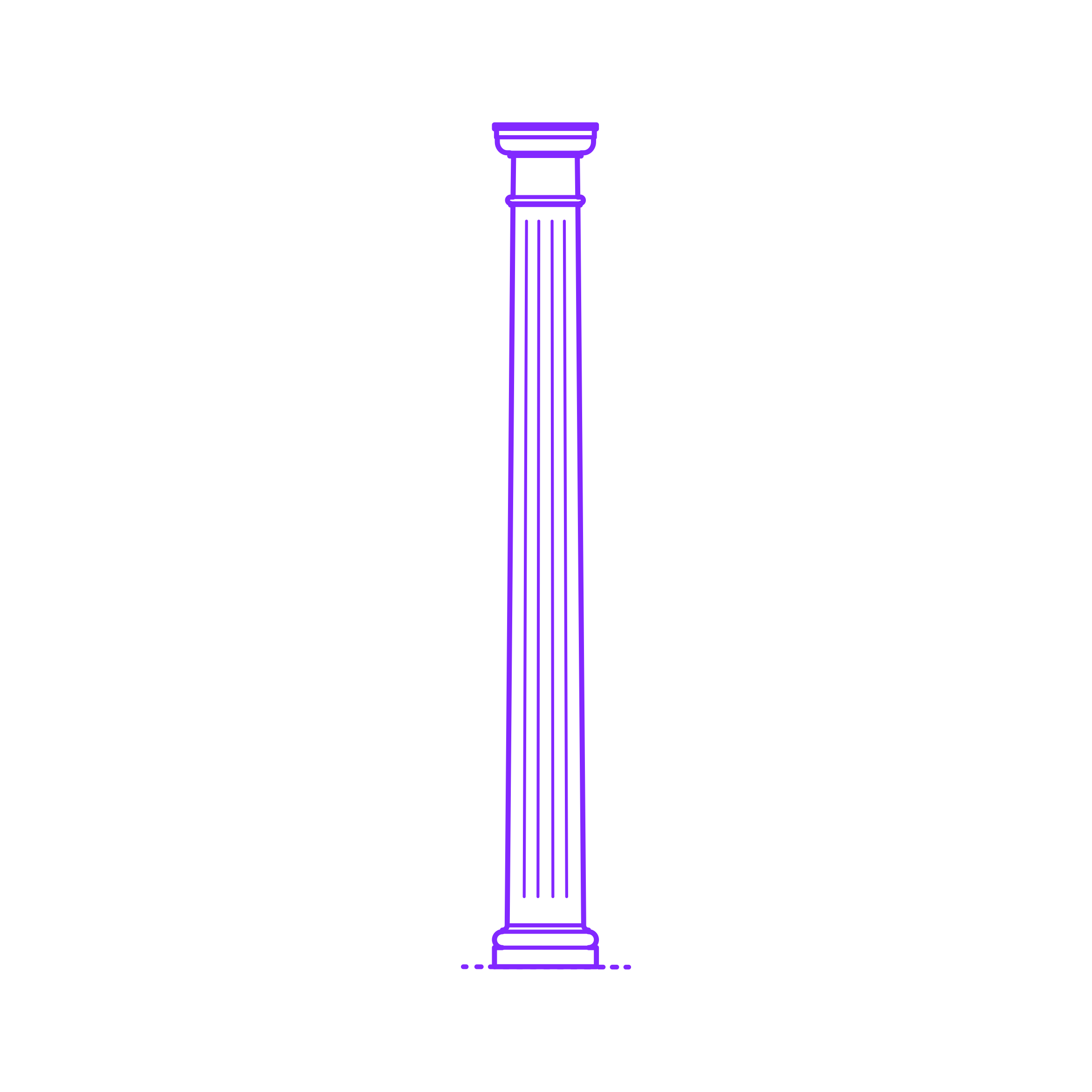 Buildings Stone Columns Roman Tuscan Tapered Fluted Small Outline Svg File Free Vectors